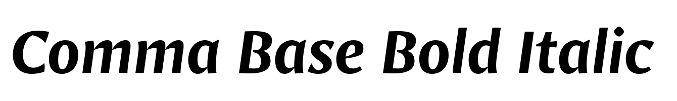 Comma Base Bold Italic